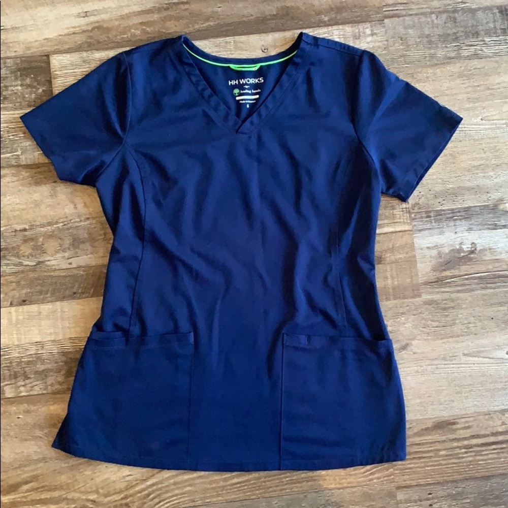 Healing Hands (HH Works), Small Navy Scrub Top